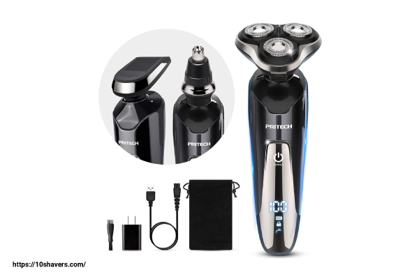 3. Pritech Wet Dry Electric Shaver
